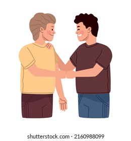 male friends handshake avatars characters