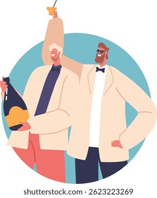 Male friends at stag party