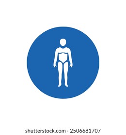 male full body sign logo vector illustration template design