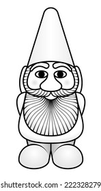 A male garden gnome. In white.