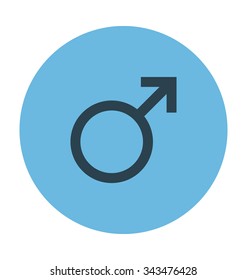 Male Gender Colored Vector Icon 