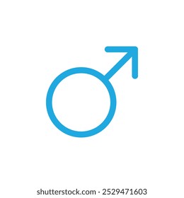 Símbolo de Vector simple de ícono de género masculino