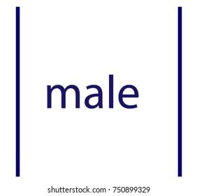 male gender icon, vector