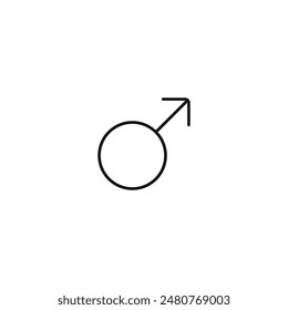 Male gender icon vector. EPS 10 editable vector
