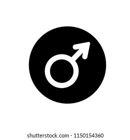 Male gender mars icon isolated