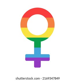 Male gender sign in rainbow colors.pride month lgbt