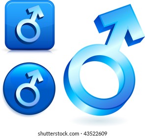 Male Gender Symbols Original Vector Illustration Simple Image Illustration