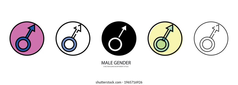 Male Gender vector type icon