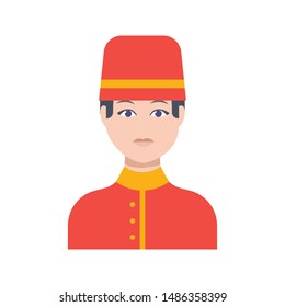 male glyh flat vector icon
