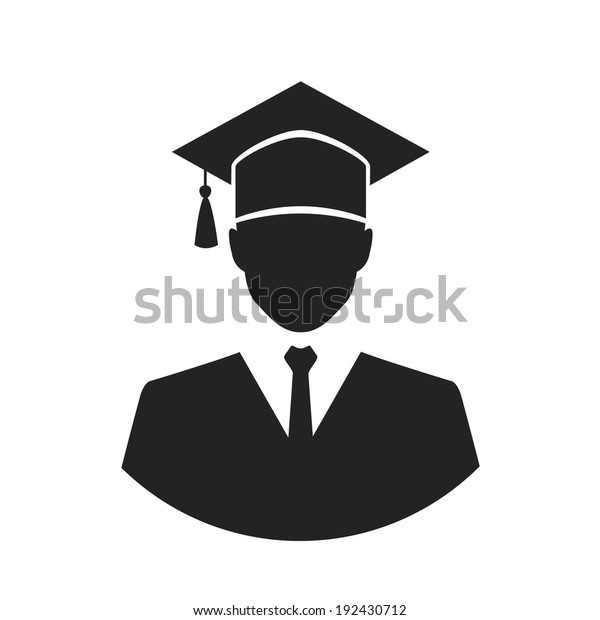 Male Graduate Graduation Cap Flat Style Stock Vector (Royalty Free ...