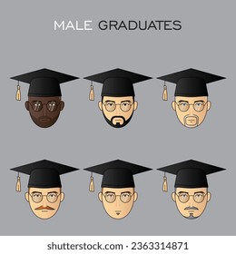 Male Graduates Avatar Wearing Glasses