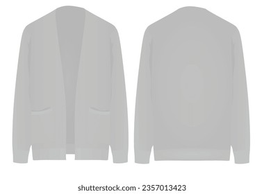 Male  grey jumper. vector illustration