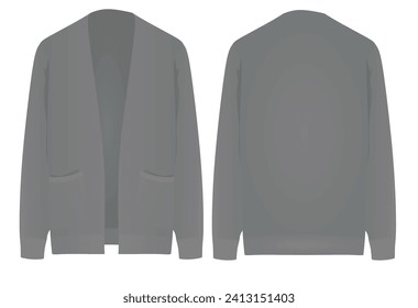 Male  grey jumper. vector illustration
