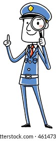 Male guards: magnifying glass