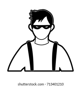male hacker avatar icon image 