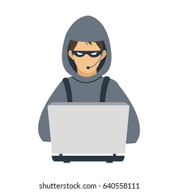 male hacker icon image 