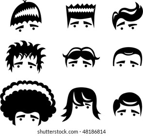 Male Hair Styles Set