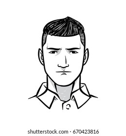 Male hairstyle collection with beards mustache  isolated vector illustration