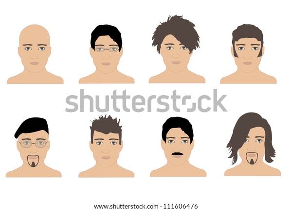 Male Hairstyles Stock Vector (Royalty Free) 111606476 | Shutterstock