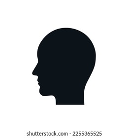 Male head logo icon sign