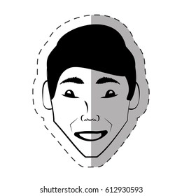 male head look expession