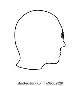 Male head silhouette