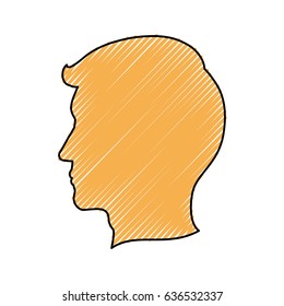 Male head silhouette