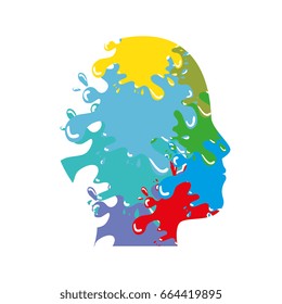 male head silhouette