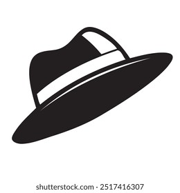 Male headdress - felt hat. Vector illustration without AI.