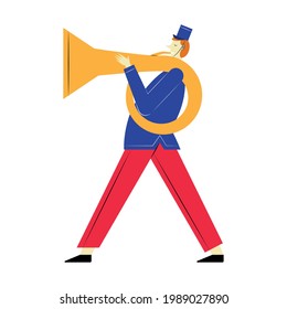 male horn marching band character