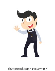 male hotel clerk vector illustration
