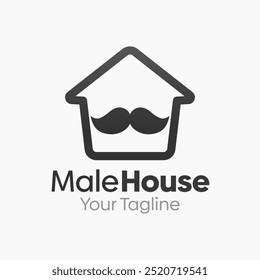 Male House Logo Design Template. Good for Business, Agency, Community and Organization