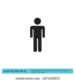 plantilla de logotipo de elemento de diseño del vector de icono humano masculino