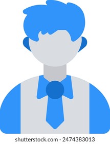 Männliche Ikone blau grau Vektorgrafik Design
