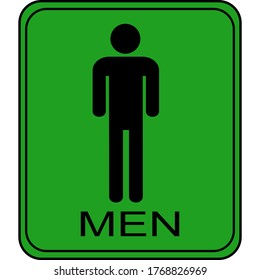 
Male Icon, Break Room Sign Or Male Toilet.
