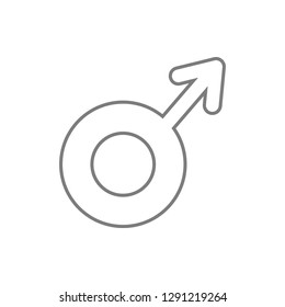 male icon. Element of web, minimalistic for mobile concept and web apps icon. Thin line icon for website design and development, app development