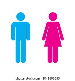 male icon, female icon, isolated vector