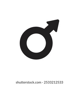 Male icon Flat line illustration