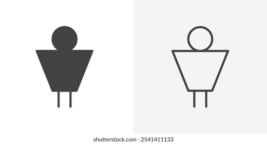 Male icon flat and simple set design