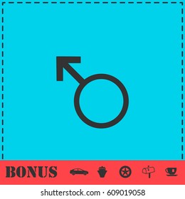 Male icon flat. Simple vector symbol and bonus icon