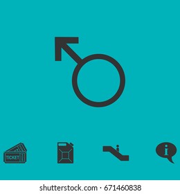 Male icon flat. Simple vector symbol and bonus icon