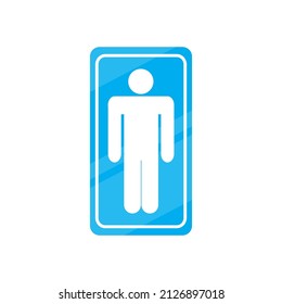 male icon, flat symbol, suitable for bathrooms and others, vector illustration