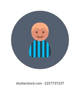 Male icon, Flat vector illustration for web and mobile interface, EPS 10