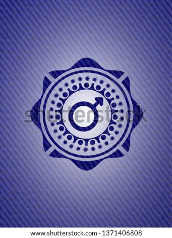 male icon inside jean background