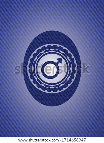 male icon with jean texture. 