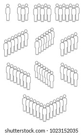 Male icon set. Vector