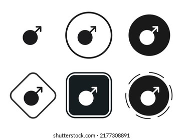male icon set. Website set icon vector. for computer and mobile