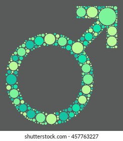 male icon shape vector design by color point