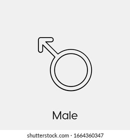 Symbol für die Vektorillustration des männlichen Symbols.