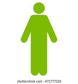 Male icon. Vector style is flat iconic symbol with rounded angles, eco green color, white background.
